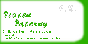 vivien materny business card